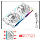 Coolcirc 120mm Modular Wireless Splicing 12CM PC Case Cooling Fan ARGB Infinite Mirror For Computer 120 240 360 Water Cooler