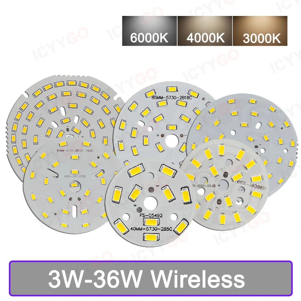 1PCS LED Light Source Round Light Panel 3W 5W 9W 15W 18W 24W 36W 50W SMD5730 DIY Light Bulb Modification Light Panel Accessories