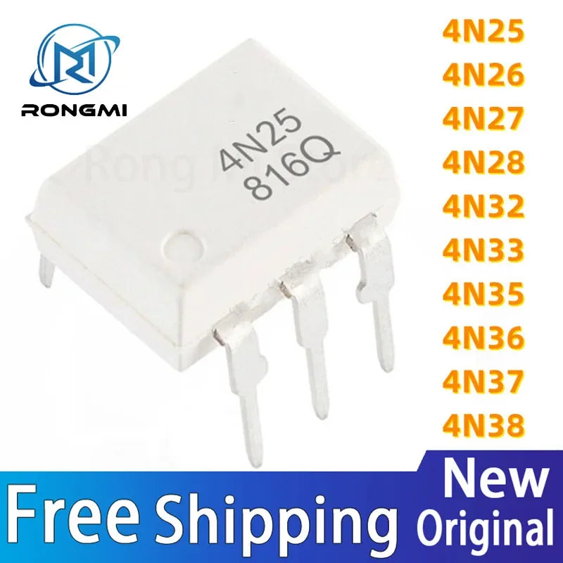 20pcs New 4N38 4N37 4N36 4N35 4N33 4N32 4N27 4N28 4N25 4N26 DIP-6 IC Optocoupler In Stock Wholesale