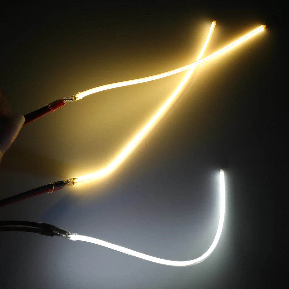 3V 110mm 190mm 300mm LED COB Filament Flexible Battery Lamp White Green Ice Blue Pink Retro Edison Bulb Parts LED Diode Decor
