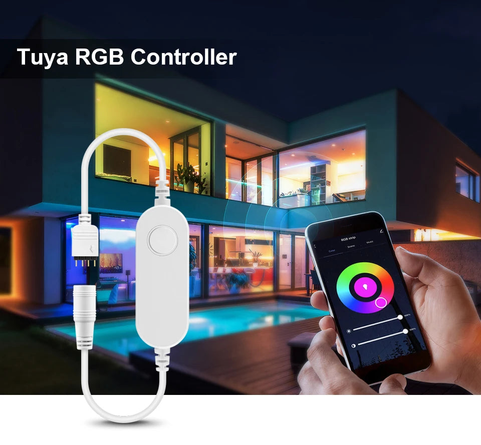 Tuya Smart Controller WIFI Led Controller 4pin/DC LED Strip Light Dimmable LED Dimmmer For 12V 5050 2835 Cob Neon Tape