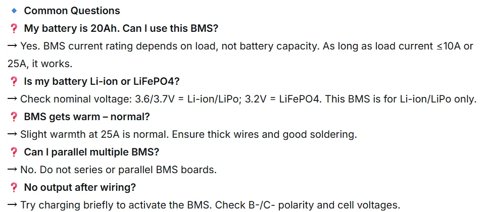 BMS 1S 2S 10A 3S 4S 5S 25A Bms 18650 Li-ion Lipo Lithium Battery Protection Circuit Board Module Pcb Pcm 18650 Lipo Bms Charger