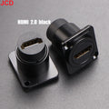 JCD 1pcs Metal D Type Module RJ45 CAT6&USB 2.0/3.0&Type C&HDMI-Jack Socket Through Network Panel Mounting Electronic Connector