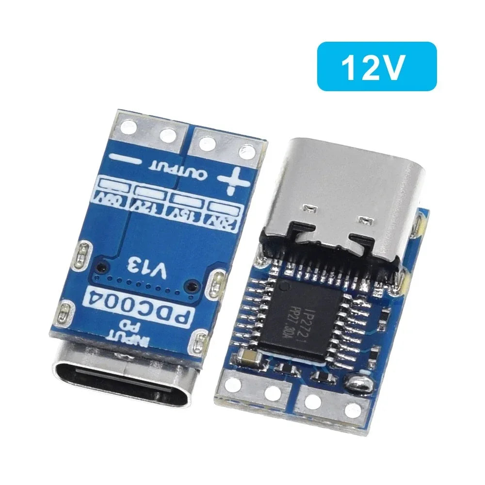 1-10pcs PDC004-PD Decoy Module PD 23.0 to DC DC Trigger Adapter Cable USB-C 9V 12V 15V 20V DC Fixed Voltage Power Trigger Module