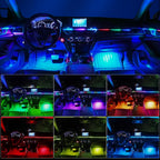 Symphony Car Ambient Lights Kit 18 in 1 LED Interior RGB APP Control Acrylic Guide Strip Light Auto Atmosphere Lamp