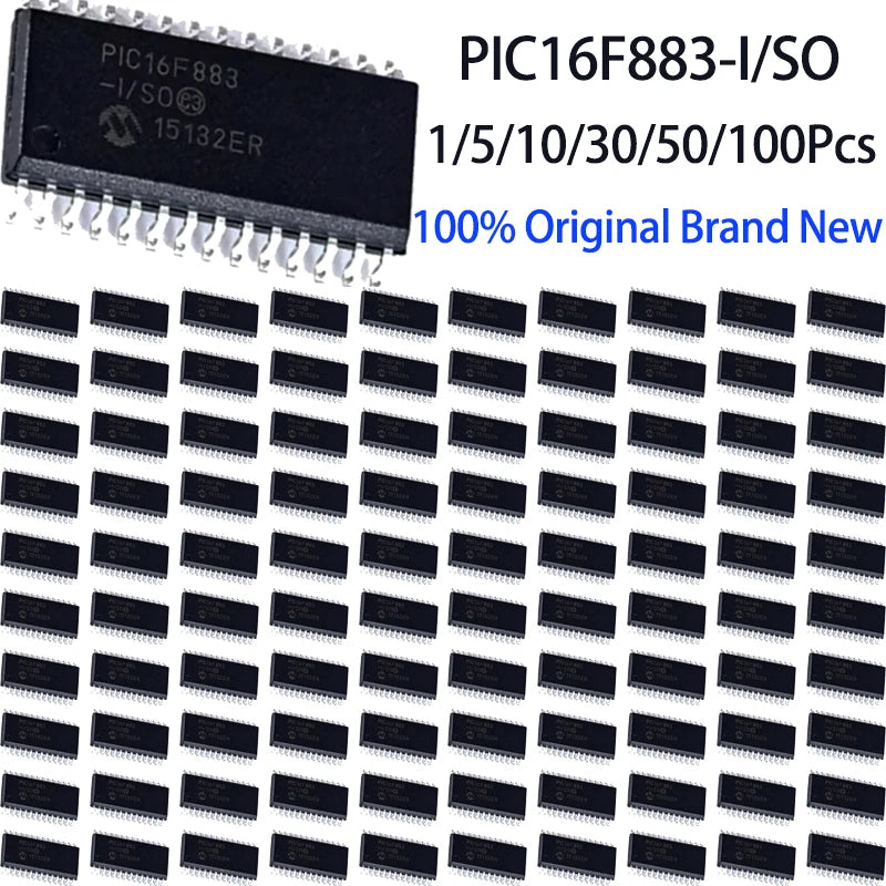 1~100Pcs PIC16F883-I/SO Sop28 Surface Mount Smd Package 8 Bit Pic Microcontroller Integrated Circuit Chip   Circuit Diy
