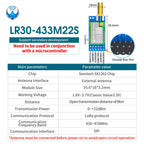 SX1262 LoRa Wireless Module 868Mhz 915Mhz 433 475Mhz DX-LR30 22dBm 8KM Long Range SMD RF Module Power Supply