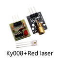1-10pcs KY-008 650nm Laser Transmitter Module with Laser Sensor Module Non-Modulator Tube Laser Receiver Module Kit for Arduino