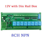 8DI 8DO Analog IO Module Modbus RTU RS485 Ethernet 4-20mA 0-10V 10A Relay DIN Rail PLC Expansion DC12V/24V Opto Isolated