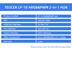 TEUCER LP-10P 12V 4Pin PWM & 5V 3Pin ARGB with SATA 10 Way Sync Fan Hub PC Cooling Fan Addressable RGB Lighting Splitter