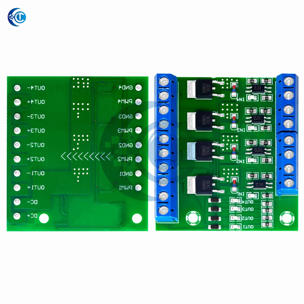 MOS FET 4 Channel Pulse Trigger Switch Controller Board PWM Optocoupler Opto-isolator Driver Board for Motor LED Light