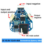 3S 10.8V 12.6V 40A BMS 18650 Lithium Battery Board BMS For Screwdriver Shura Shurika Battery 3S 12V Battery Replace Use