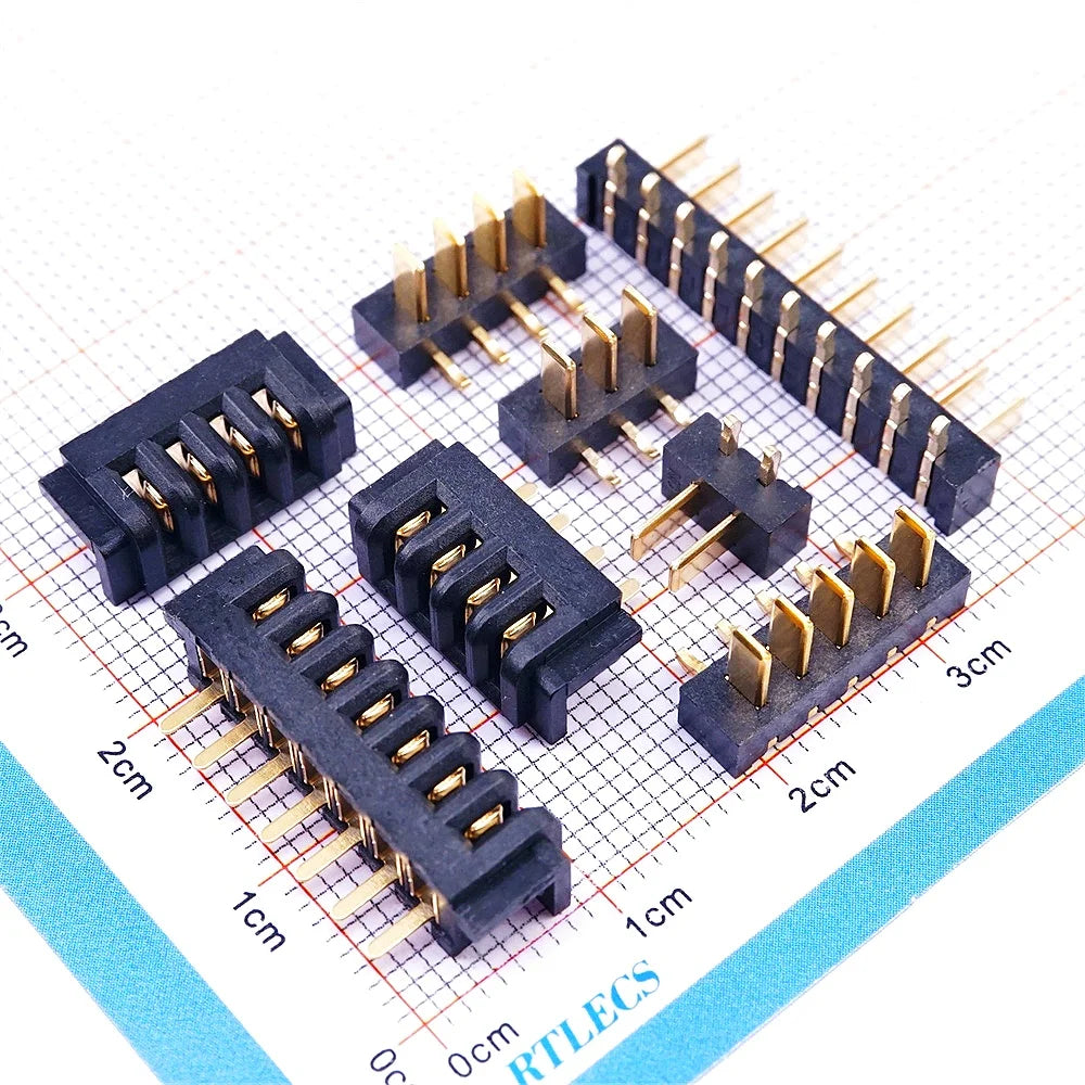 5 Pairs Pitch 2.5 mm 2 3 4 5 6 7 8 9 10 11 Positions Female Blade Socket Male Header Battery Connector Right Angle Straight