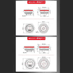 12 16 19 22mm Oxidized Black Ultra-thin Light Touch Button Tri-color Switch Waterproof IP65 Start Power Signal