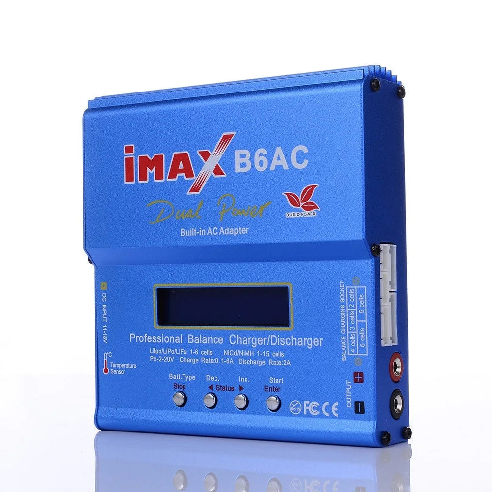 Imax B6 AC RC Charger 80W B6AC 6A Balance Charger Digital LCD Screen Li-ion LiFe Nimh Nicd PB Lipo Battery Discharger