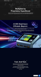 SKYRC D200neo AC 200W DC 800W Dual-Power Smart Charger 1-6S Lipo Li-ion LiFe Pb Battery Balance Charger Discharger w/ LCD Scree