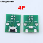 1pcs 4P 6P 8P 10P 12P 14P 15P 16P 18P 20P Test Board Adapter Double Rows Plate Connector 2.54mm 0.5mm Flip FPC Soft Flex Cable