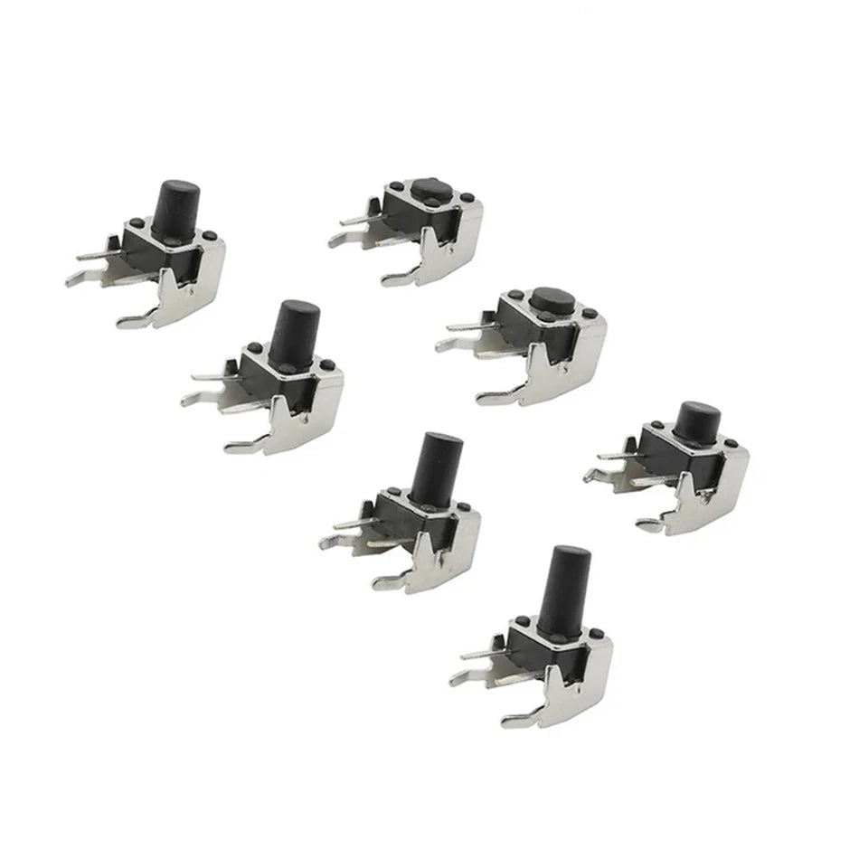20Pcs 6x6 Tactile Tact Push Button PCB Momentary Self-reset Switch 4Pin Right Angle With stent 6*6*4.3/5/6/7/8/9/10/11/12/13mm
