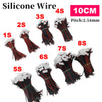 5Pcs JST-XH Balance Charger Cable 1S 2S 3S 4S 5S 6S 7S 8S 22AWG Silicone Wire 10cm Female Plug Extension Cord RC Lipo IMAX B6