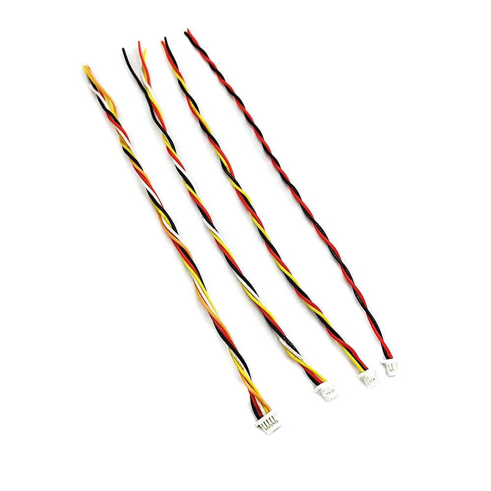 SH1.0 Connectors Single Head Pre-Crimped Silicone Cables with JST SH 1.0mm for FPV F405 Holybro Kakute H7 F7 T-Motor Velox F7