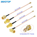 10Pcs/Lot RG-178 SMA Male/Female to U.fl IPX-1 Female Connector SMA to IPX RF Cable Pigtail Jumper  for WIFI Router GPS Antenna