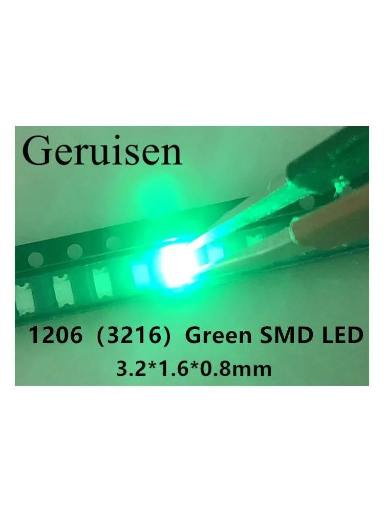 100pcs 3528 1210 5050 5730 1206 0603 0805 0402 LED SMD light emitting diode white red blue green yellow orange Kit 5colour