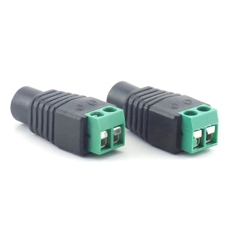 2/5/10pcs 12V DC BNC Male Female Connector Coax CAT5 Video Balun Adapter Plug For Led Strip Lights CCTV Camera Accessories B5