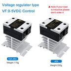 LCTC SSR 0-10V 4-20MA 0-5V Power Voltage Regulator Relay 10A 25A 40A DA AA DD VA Single Phase Solid State Relay With Heat Sink