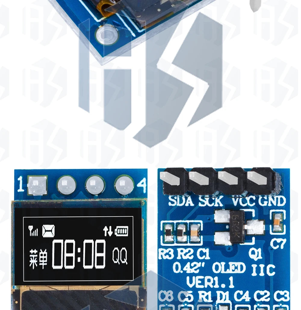 0.42" 0.42 Inch White OLED Display LCD Module 72X40 Serial Screen White Color I2C IIC/SPI Interface SSD1315 72*40 For Arduino