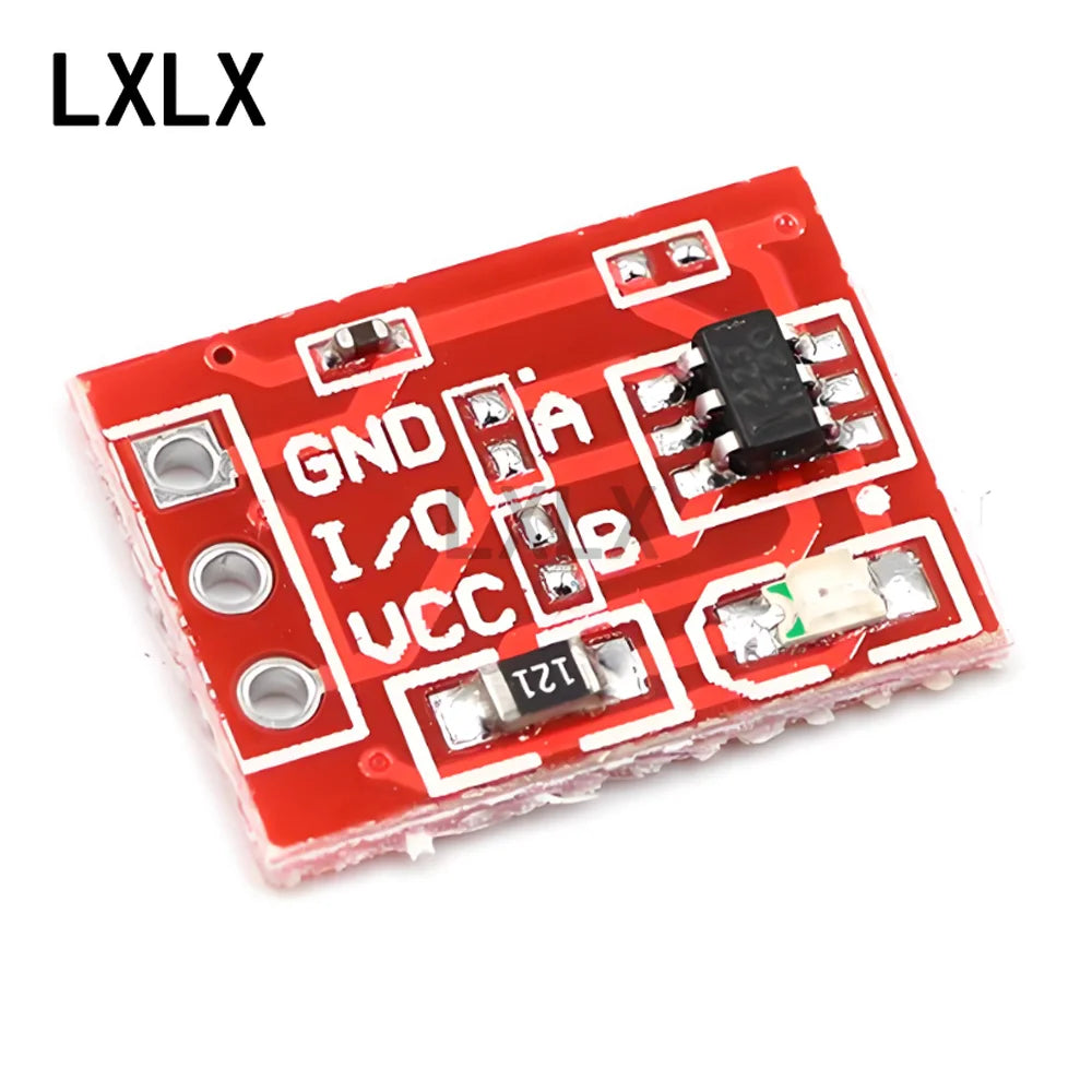 100 TTP223 Touch Key Modules Self-Locking Tap Action Capacitive Switches Single Circuit Retrofit