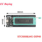 STC8H8K64U STC32G12K128 LQFP64 DIP40 8051 Microcontroller Core Learning Development Board Module USB Download Burning Simulation