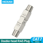 Hoolnx Tool Free RJ45 Extender, Ethernet Cable Extender PoE+ CAT6A CAT7 Lan Cable Extension Connector Full Shielded Toolless