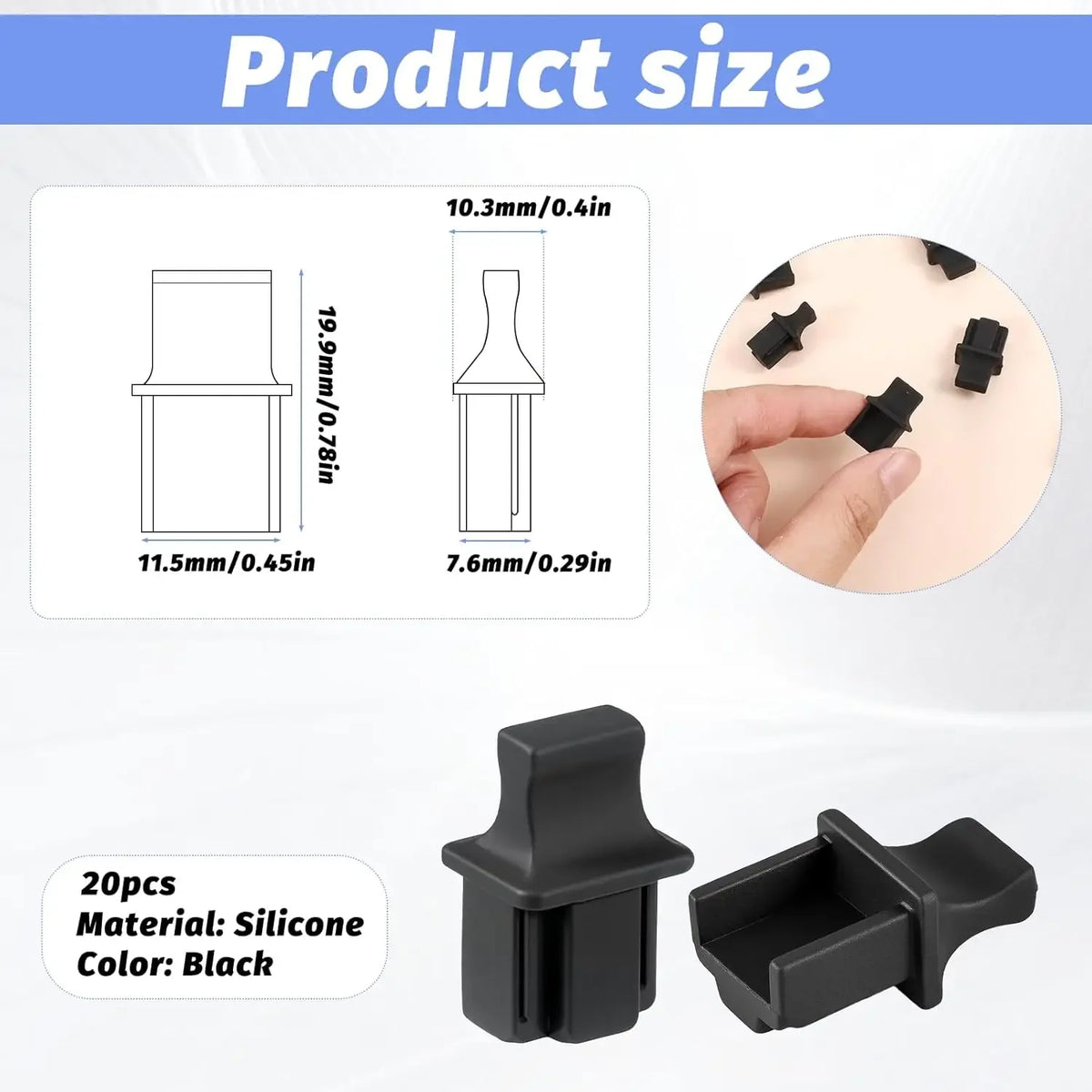 10-40Pcs RJ45 Dust Cap Connector Dust Cover Plug Protector Plugs Hub Port For Laptop/Computer/Router RJ45 Connector Dustplugs