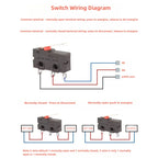 10PCS KW10 Miniature Limit Switches, Mouse Micro Motion 1A, 125/250V Self Resetting Switch
