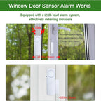 5pcs/10pcs Wireless Door Window Sensor Alarm 95db Anti-theft 433mhz Door Contact Detector Magnetic for Home Security Protection