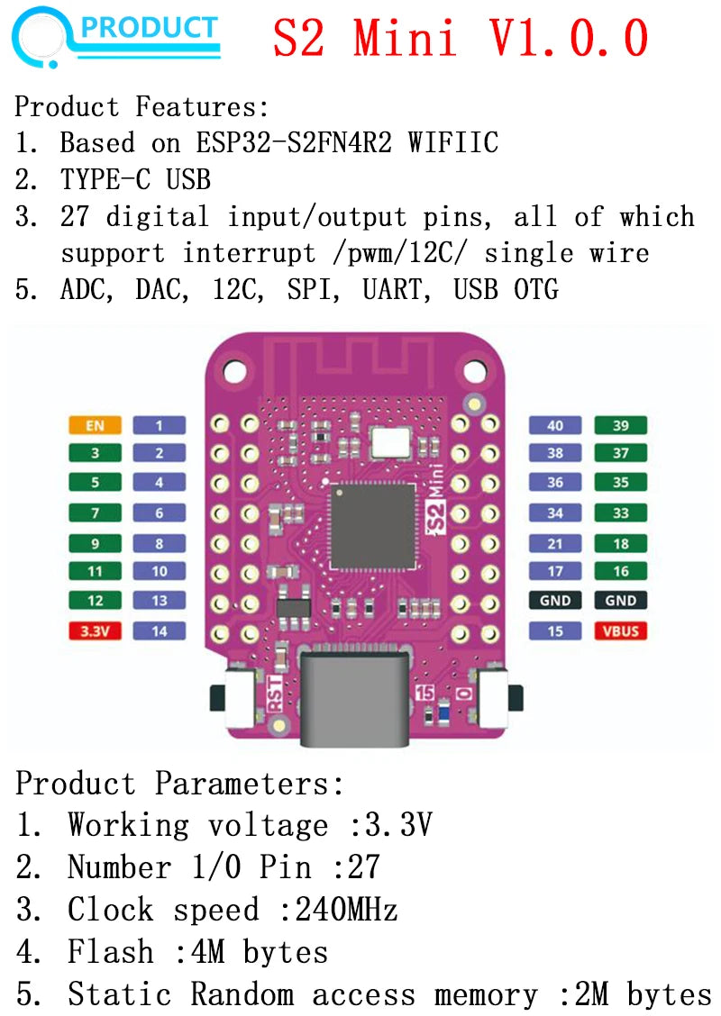 WeMos D1 Mini Pro V3.0 NodeMcu 4MB/16MB bytes Lua WIFI Internet of Things Development board based ESP8266 CH340G Nodemcu V2