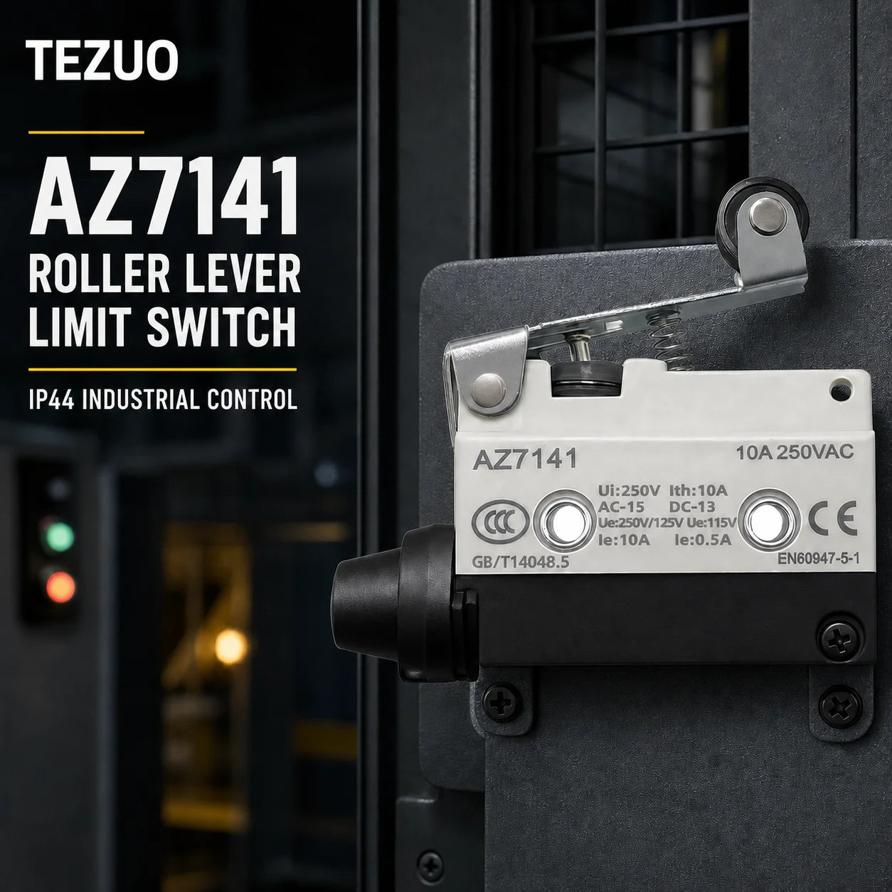 TEZUO AZ7141 IP44 Limit Switch Micro Travel Switch for Industrial Automation