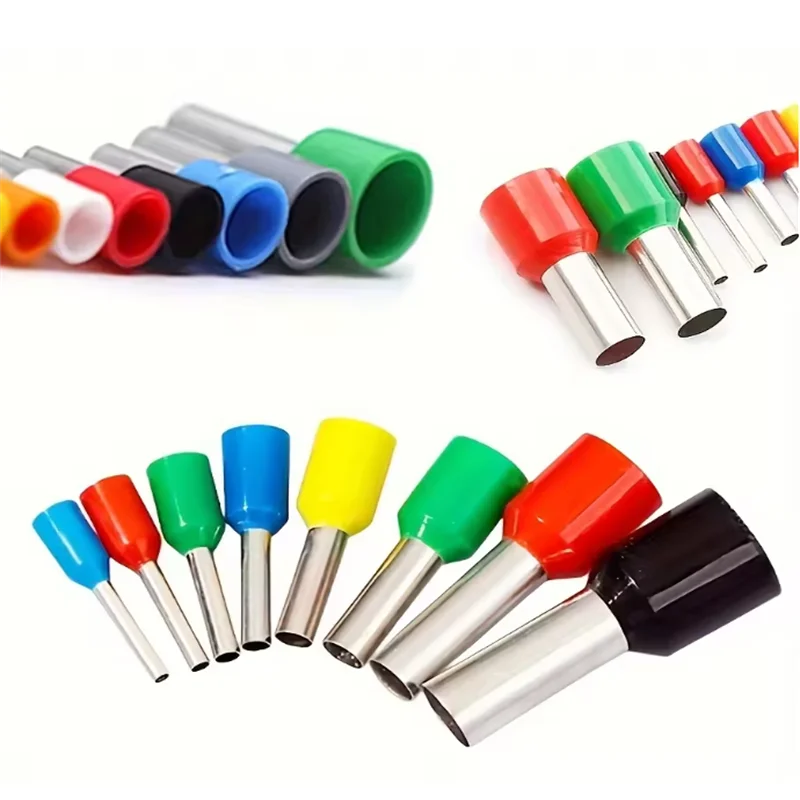 100PCS Electrical Tube Terminals Suit VE Tubular Block Cord End Connectors Cable Wire Connector