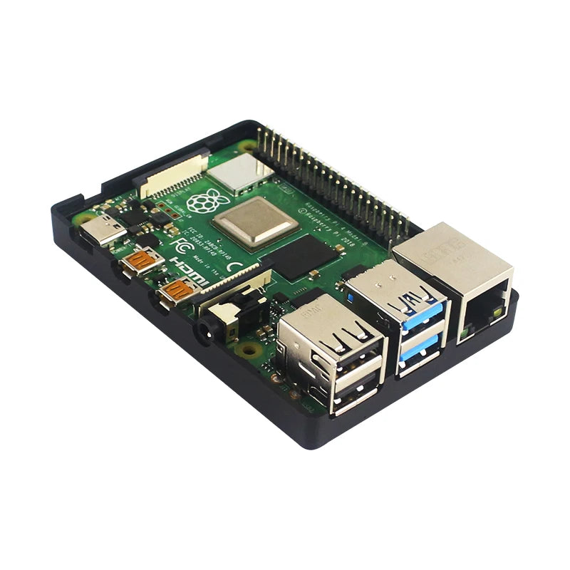 Raspberry Pi 4 Model B ABS Case Optional Cooling Fan Shell Box Fit for GPIO 3.5 Inch Touch Screen for Raspberry Pi 4