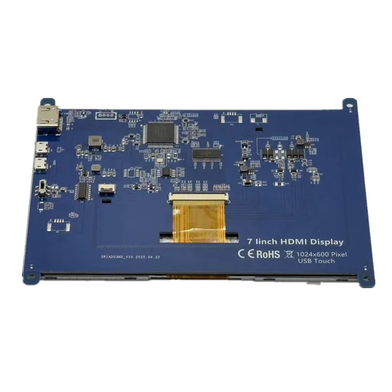 7 Inch Raspberry Pi 4/3/2/B/B+/A+ Monitor 1024x600 IPS 5-Points Capacitive Touchscreen Drive Free HDMI Display For Win 7/8/10