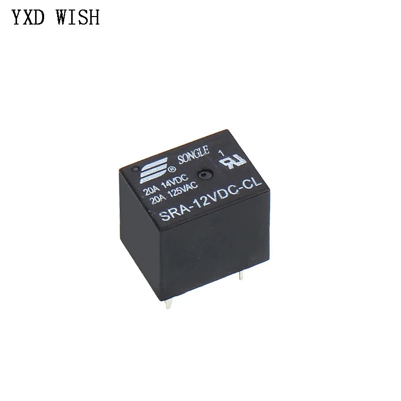 100pcs DC 5V 12V 24V 5Pin Relay SRD-05V/12V/24VDC-SL-C 10A 250VAC Mini Power Relay SRA- 05VDC 12VDC 24VDC-CL 20A 5Pin Relays