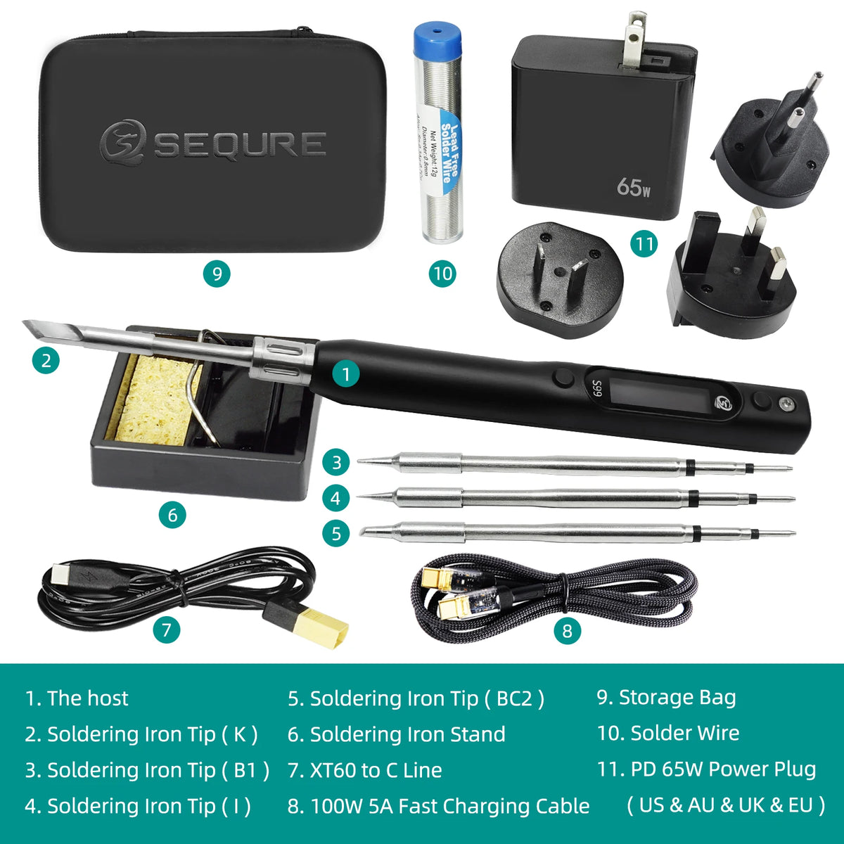Sequre S99 Soldering Iron Compatible With Jbc245 Tip Support Pd|qc|dc|pps Power Supply For Drone Rc Model Welding Repair Tool