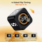 Rotating Pomodoro Timer Preset, Desk Productivity Flip Timer, ADHD Tool Cube Countdown Stopwatch for Study, School, Kitchen Work