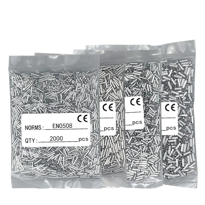 Pure Copper Non-Insulated Cord End Terminals Kit EN0508 EN1008 EN4009 Naked Wire Ferrules Crimp Terminals Wire Connector