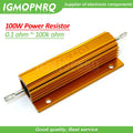 100W Aluminum Power Metal Shell Case Wirewound Resistor 0.01-100K 1 0.5 1 2 4 6 8 10 20 100 150 200 300 500 1K 10K ohm