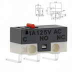20PCS Mini Micro Limit Switch C NO NC 3 Pins PCB Terminals SPDT 1A 125V Roller Arc Lever Snap Action Push Micro Mouse Switches