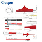 Cleqee P1300 Series Multimeter Test Lead kit 4mm Banana Plug Cable Test Hook Clip Probe Alligator Clip Automotive Tool