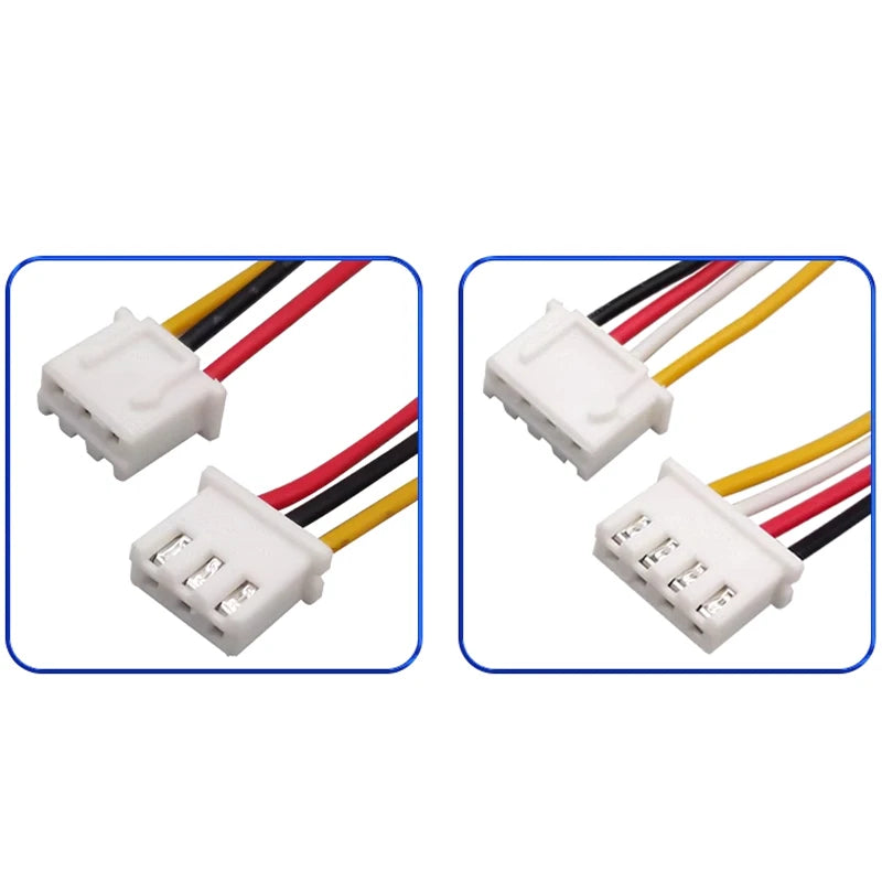 10PCS JST XH2.54 XH 2.54mm Wire Cable Connector 2/3/4/5/6/7/8/9/10/12 Pin 2.54MM Pitch  Plug 10CM/20cm/30CM Wire Length 26AWG
