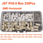 JST Box SH1.0/MX1.25/PH2.0/XH2.54/VH3.96/SM2.54/SYP Pitch Connector Terminal Kit SMD/Straight/Right Angle Type DIY