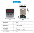 OMCH DH48S-S SPDT Timer Relay with Base DC12V/24V AC110V/220V Models DH48S-1Z/2Z DH48S-11 DH48S-S-2Z for Electrical Engineering